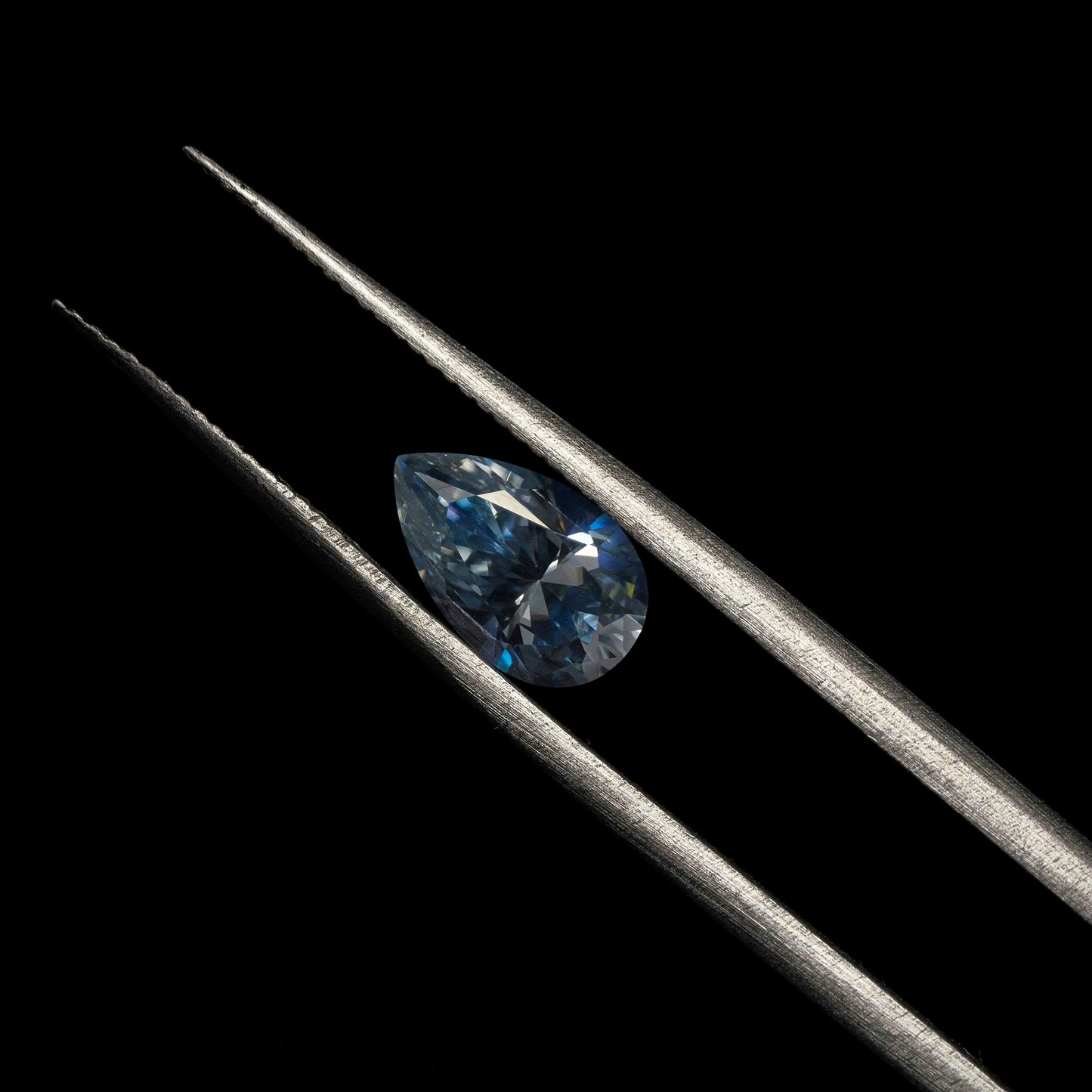 Sky Blue Moissanite Pear