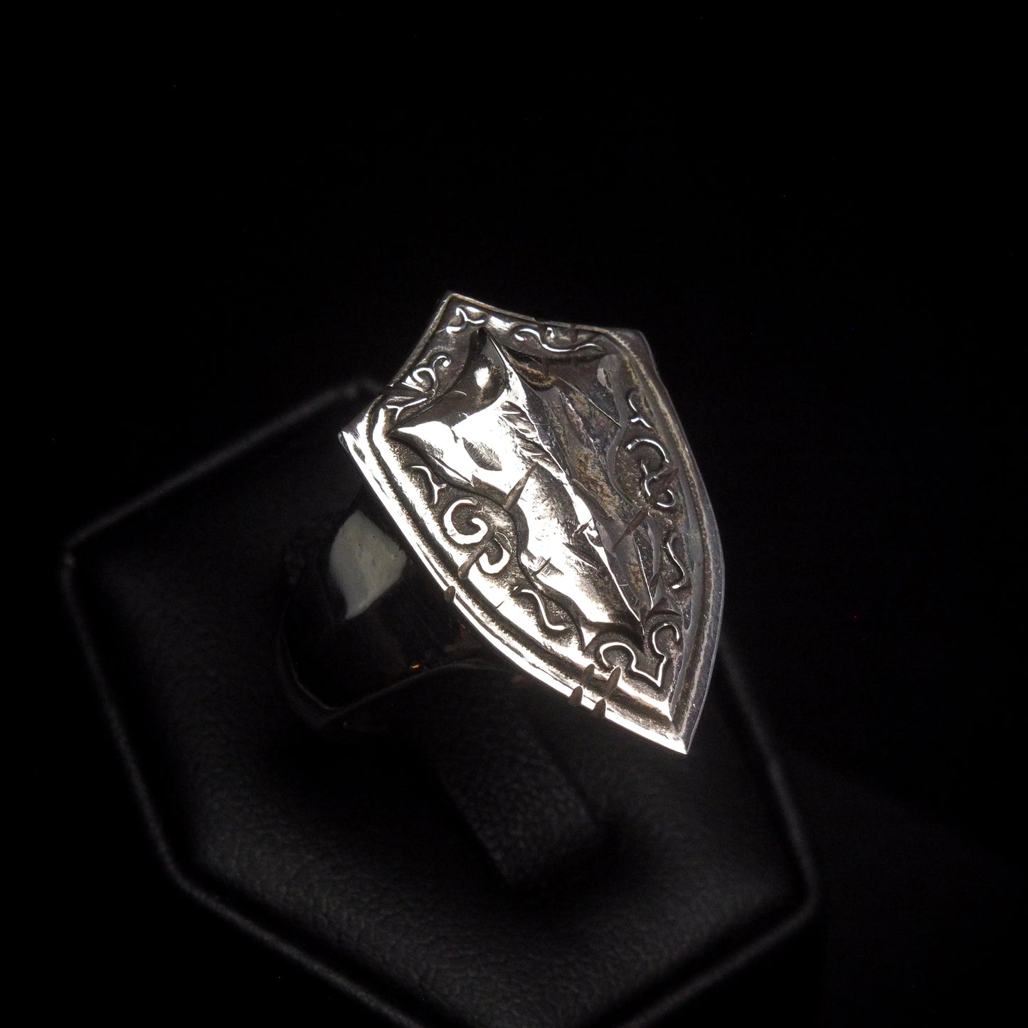 Battlescar Paladin Shield Ring