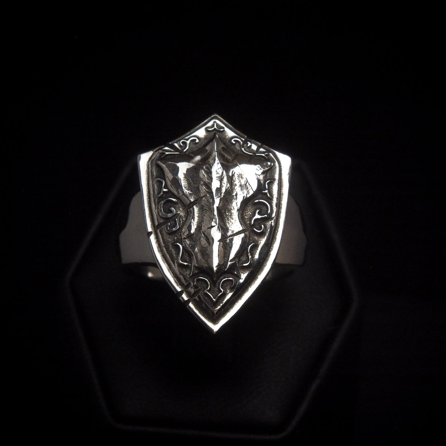 Battlescar Paladin Shield Ring