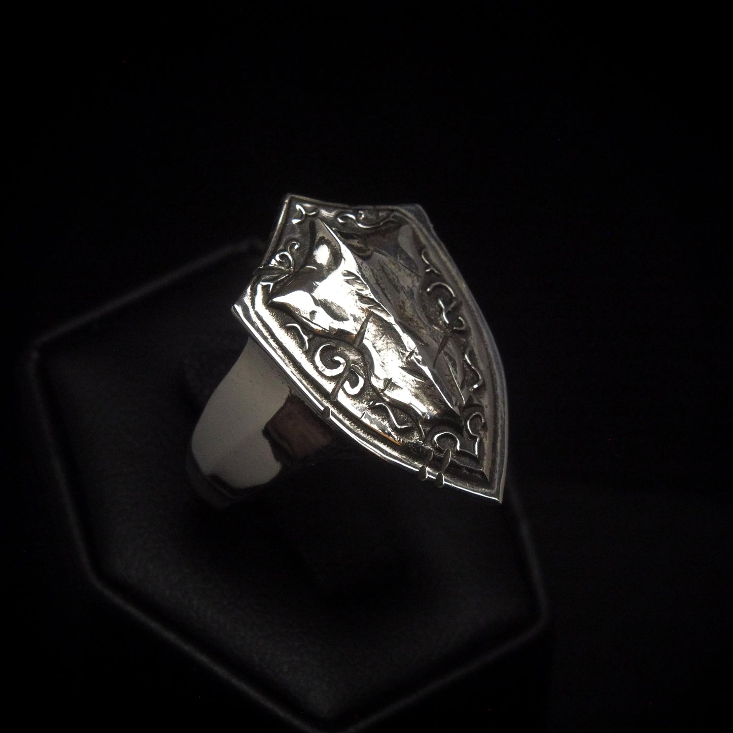 Battlescar Paladin Shield Ring