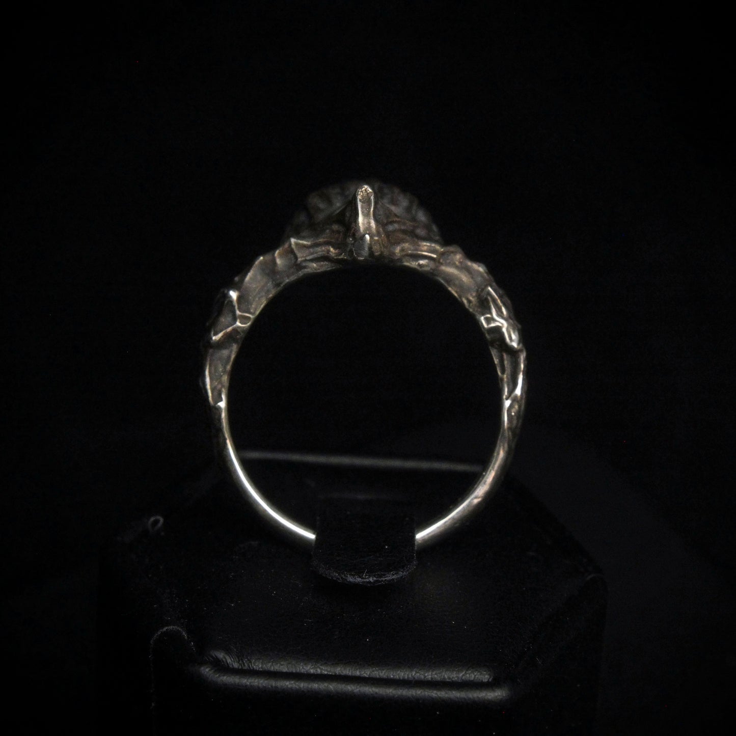 Half Jaw Sterling Silver Skull Ring