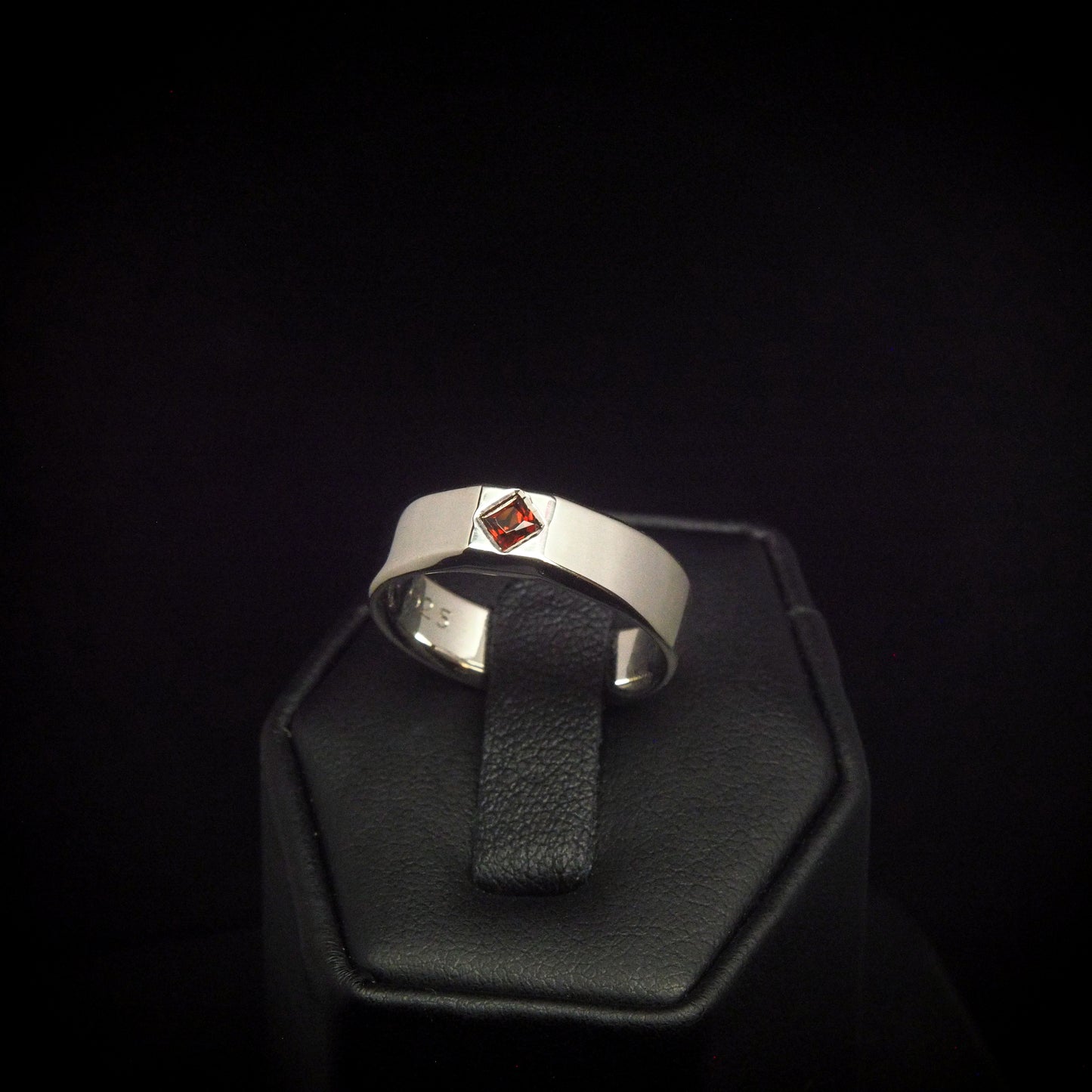 Flush Square-Cut Signet Ring - Silver