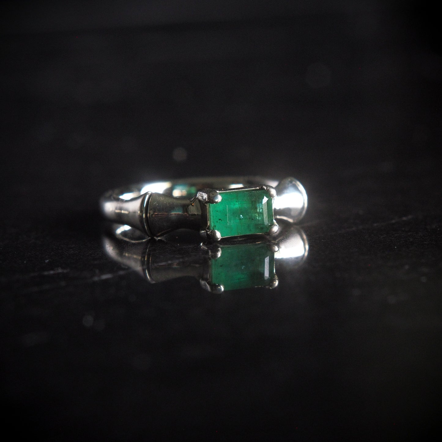 Pone Princess Ring with Natural Emerald - 6.5