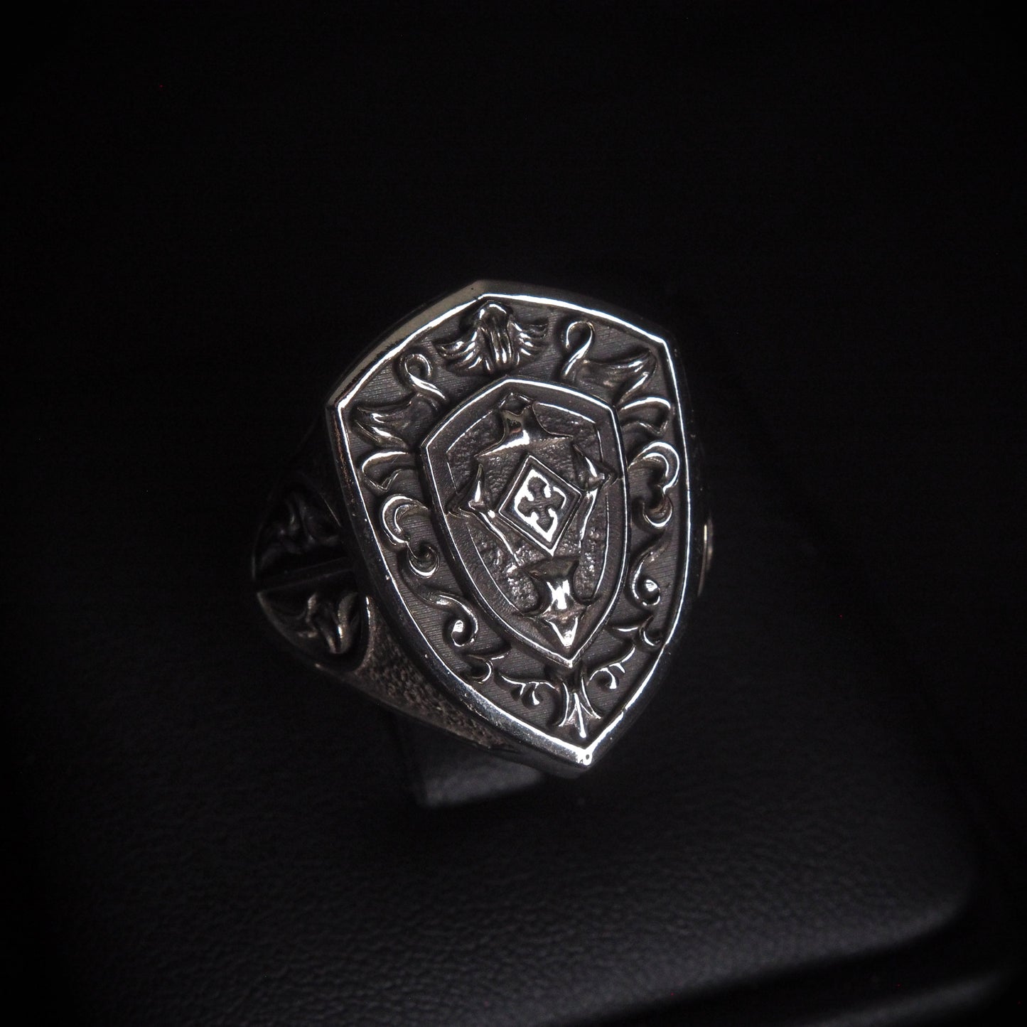 Ornate Shield Signet Ring