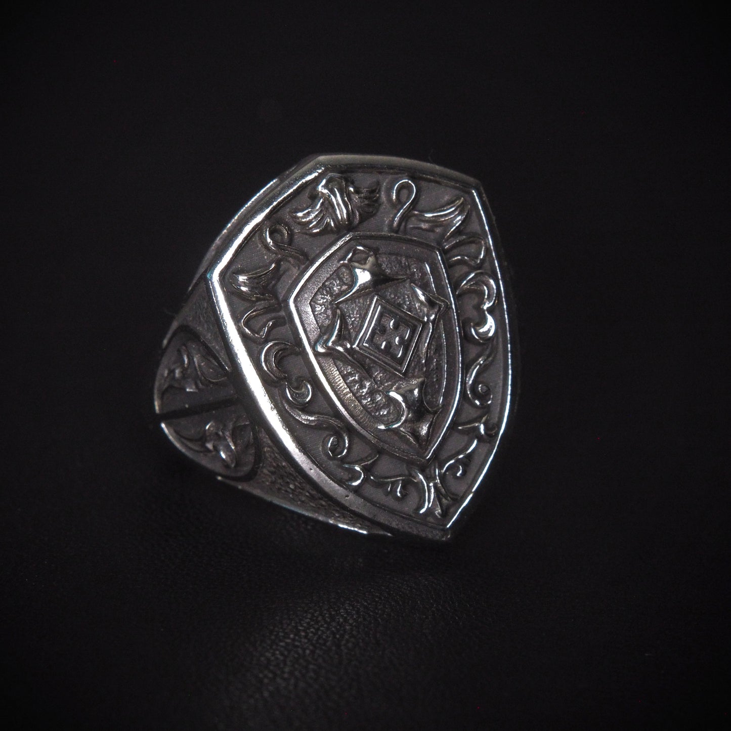 Ornate Shield Signet Ring