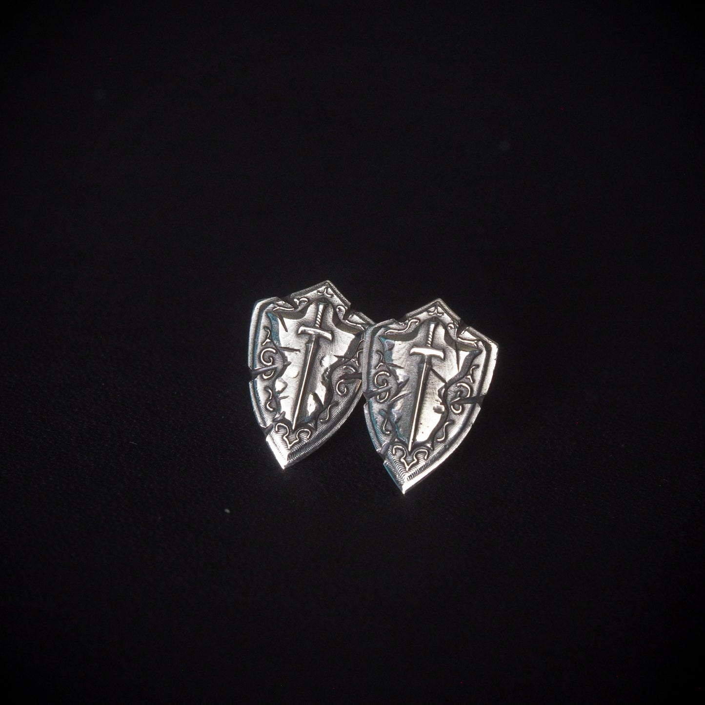 Battlescarred Shield Stud Earrings