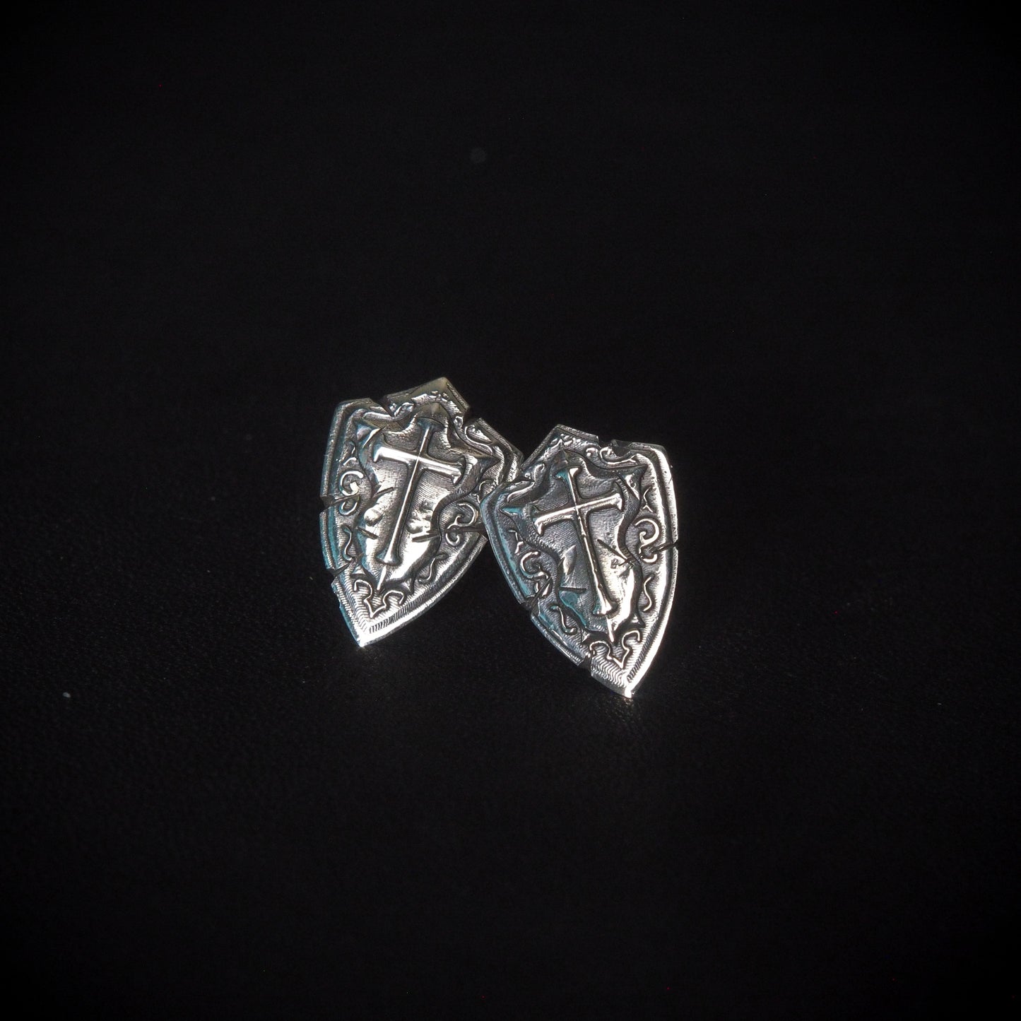 Battlescarred Shield Stud Earrings