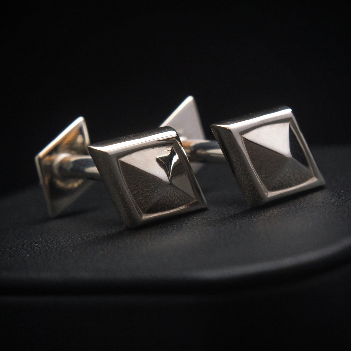 Gothic Diamond Shape Cufflinks - Sterling Silver