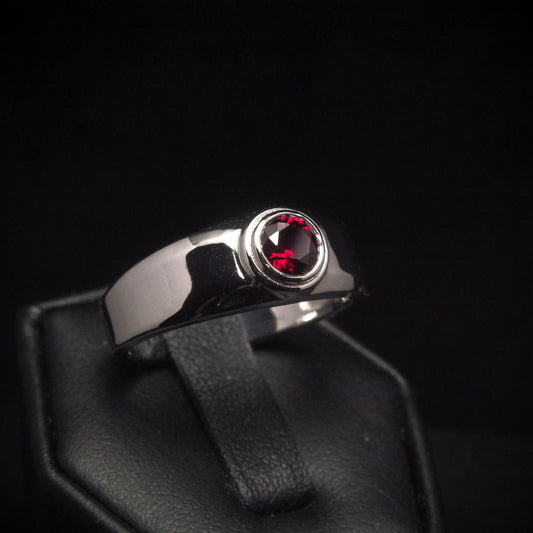 Custom Palladium Ruby Ring