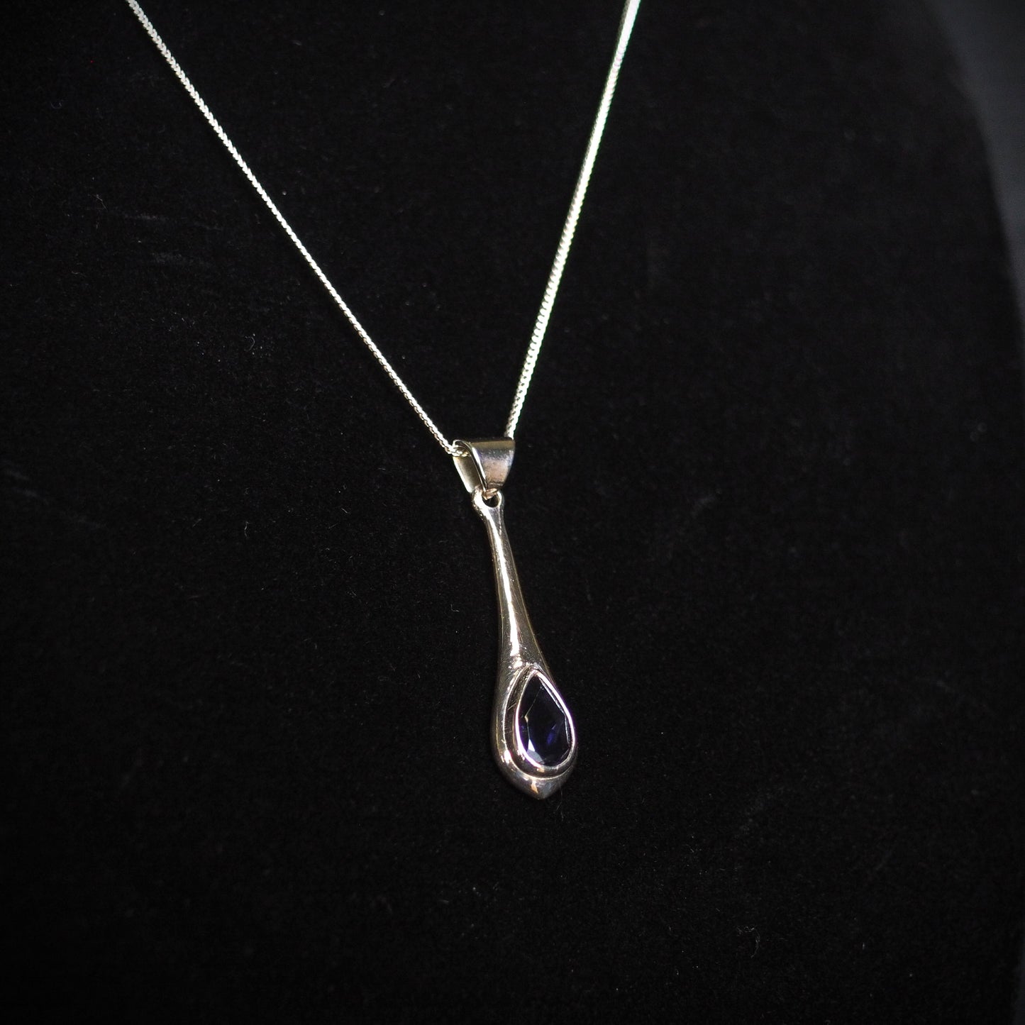 Iolite Tear Drop Necklace