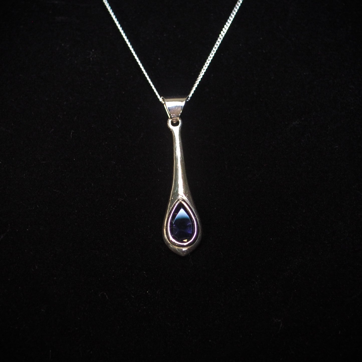 Iolite Tear Drop Necklace