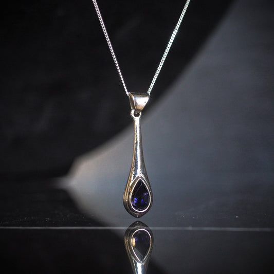 Iolite Tear Drop Necklace