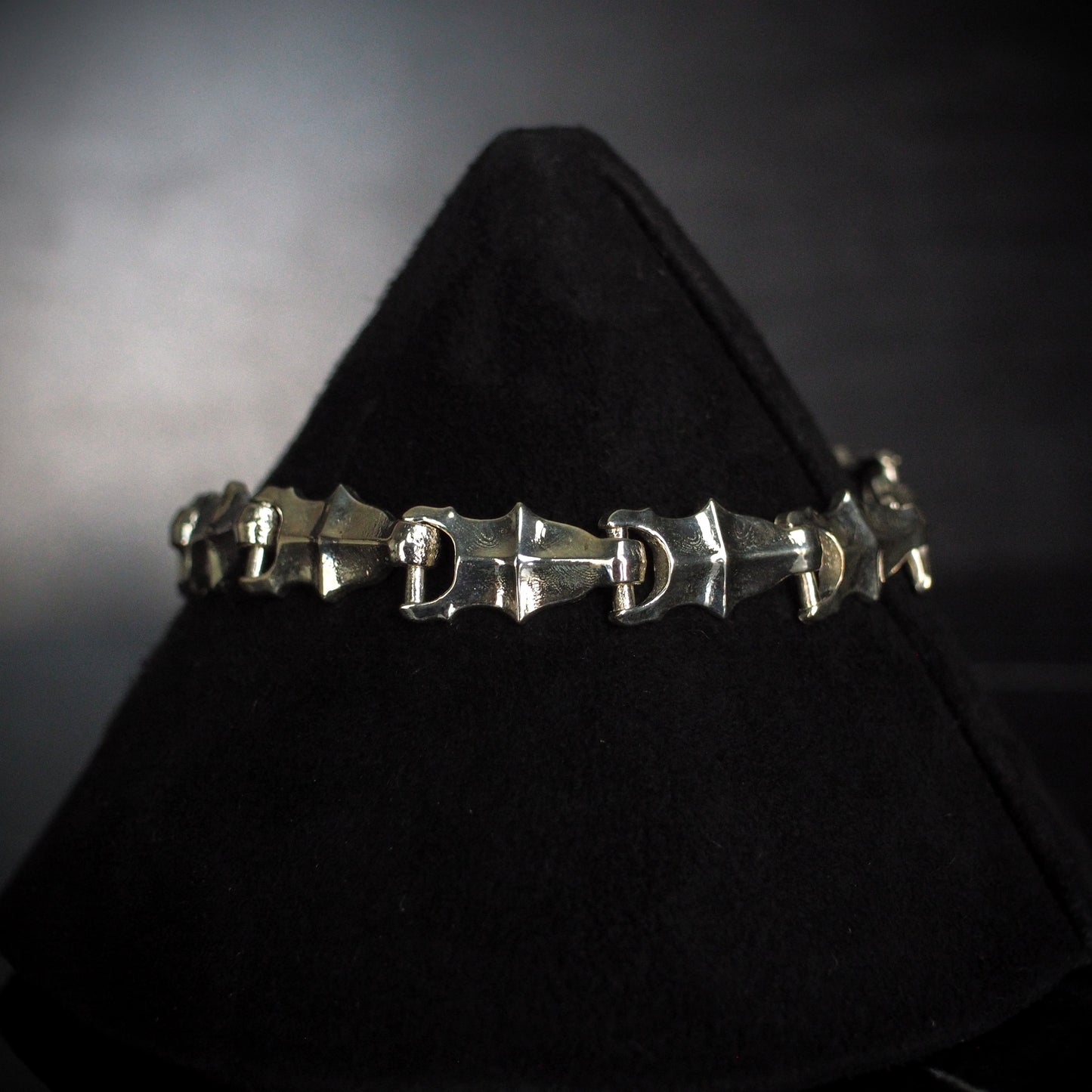 Gothic Fluted Bracelet Chain - Sterling Silver