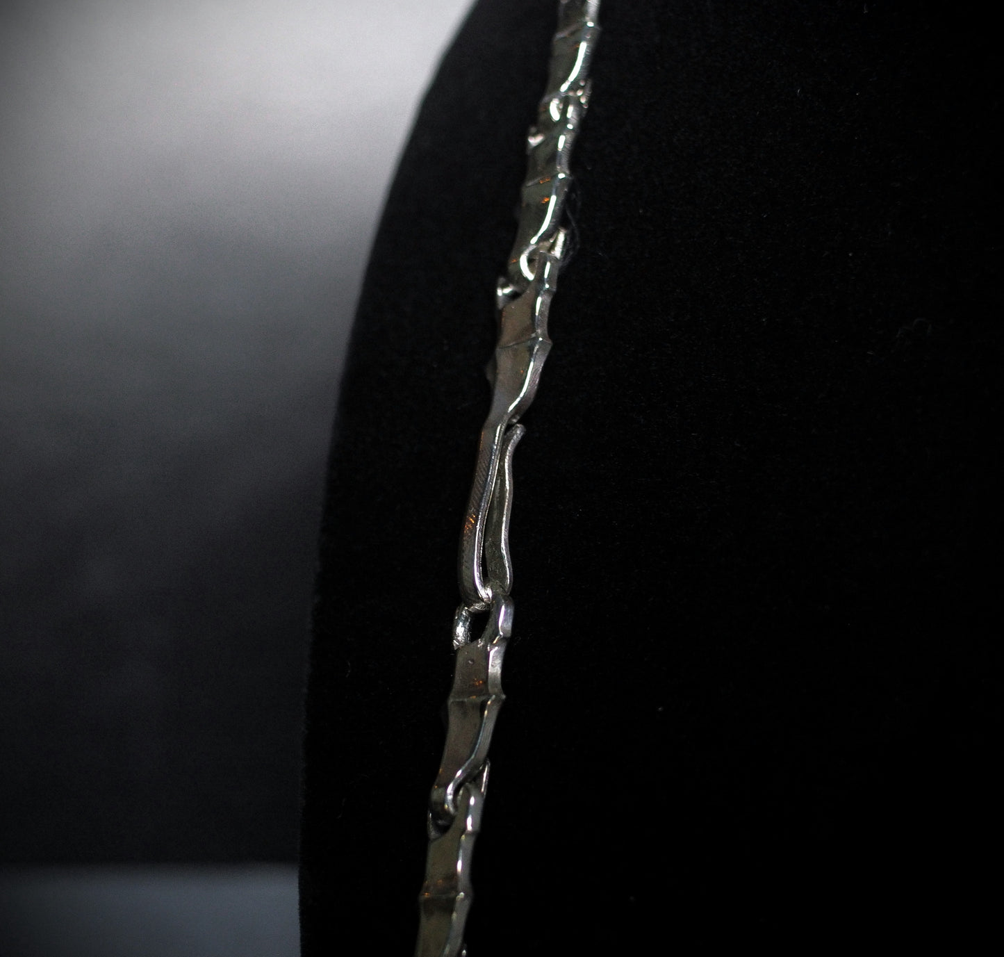 Heavy Gothic Fluted Silver Link Chain