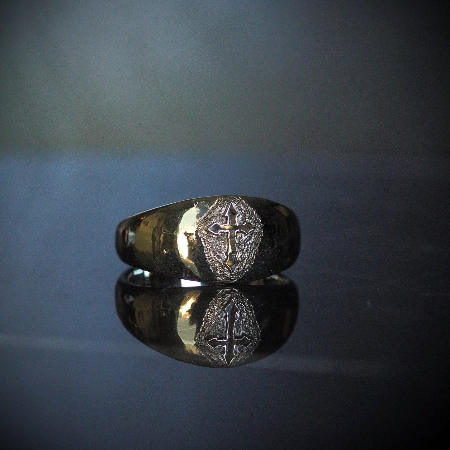 Gothic Cross Silver Ring