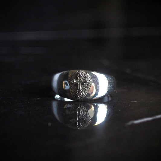 Gothic Cross Silver Ring