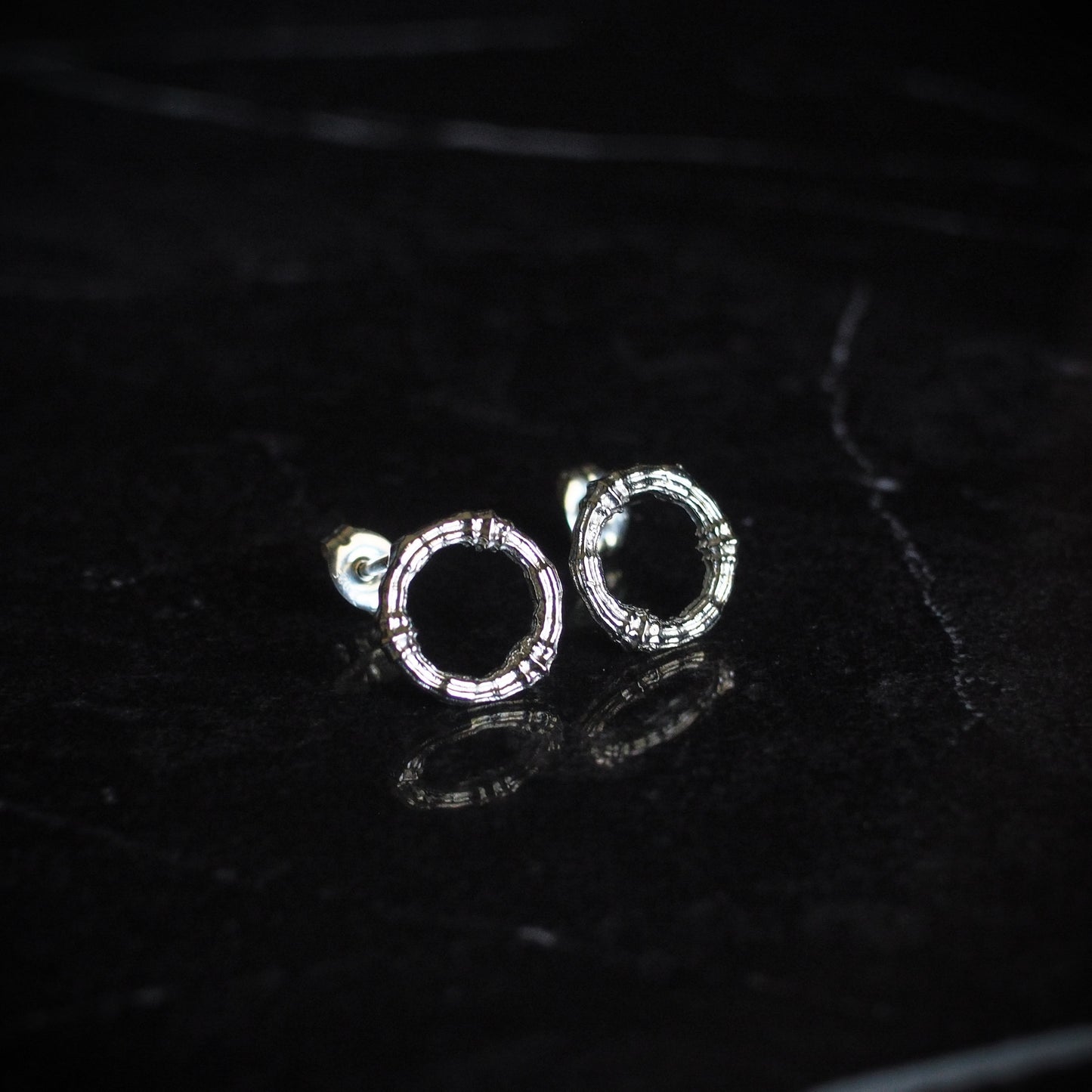 Sterling Silver Ring Stud Earrings