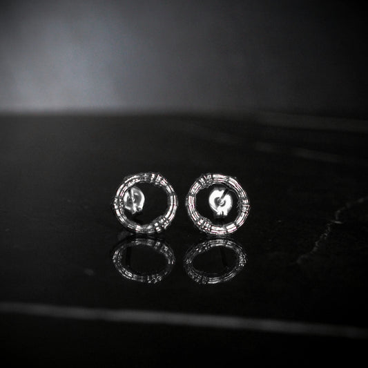 Sterling Silver Ring Stud Earrings